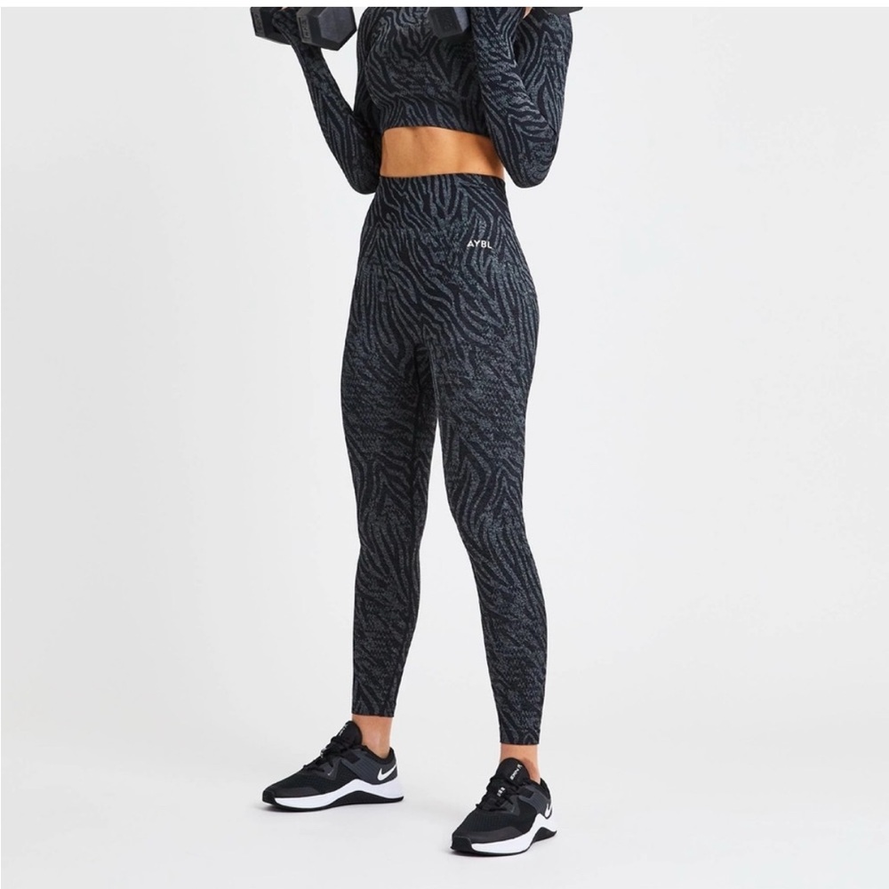 AYBL Charcoal Zebra Leggings